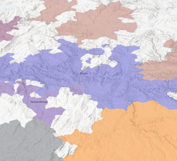 Wine map of Portugal showing the Douro, Alentejo, and other regions