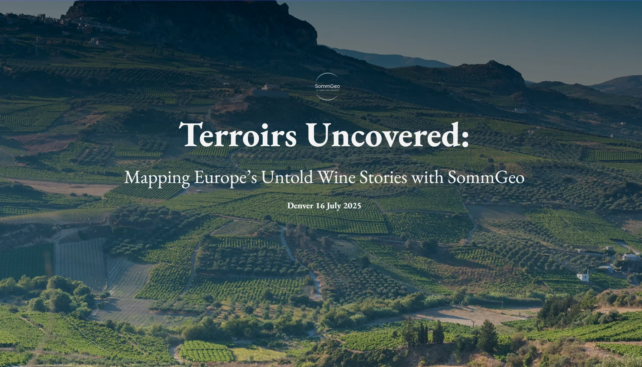 SommGeo platform displayed at a European Union wine industry event