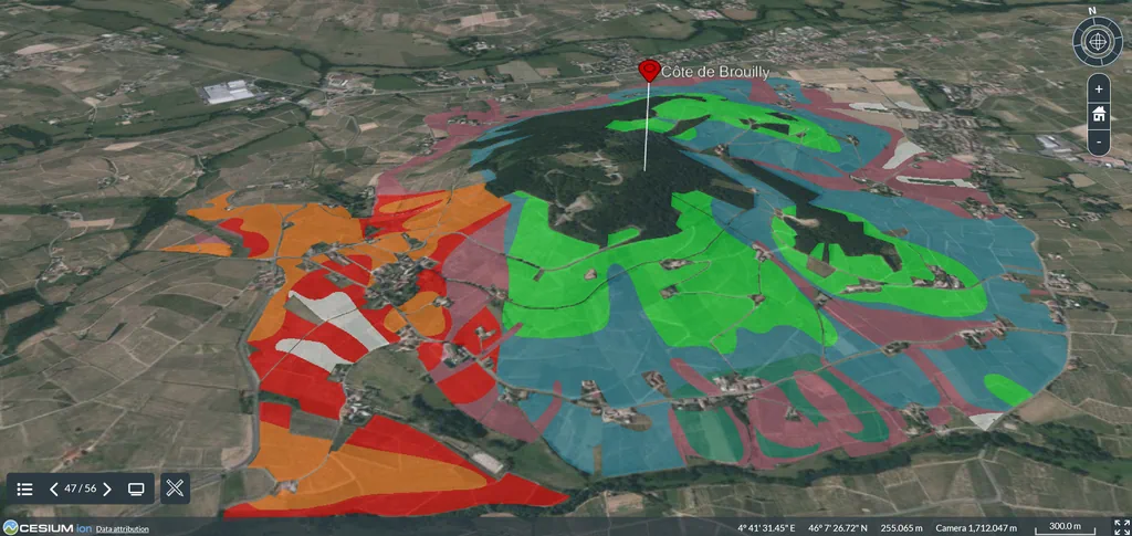 Beneath Beaujolais interactive soil map showing the geological diversity of the Beaujolais region