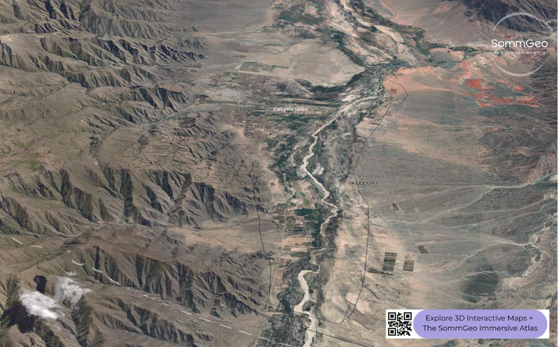 Interactive GIS wine map of the high-altitude Cafayate Valley in Salta, Argentina