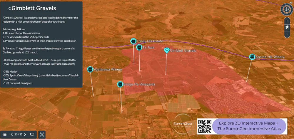 3D Tour of Gimblett Gravels in Hawke's Bay with producer pins