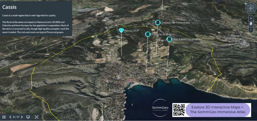 3D Tour flyover of Cassis on the Provence coastline